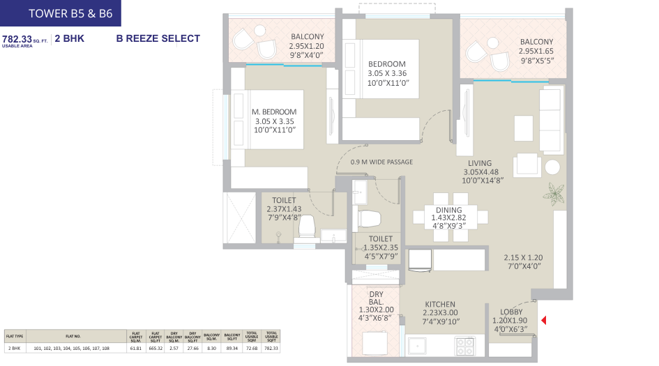 Springshire-Floor-Plan-2-BHK-728-Sqft-Tower-B5-B6
